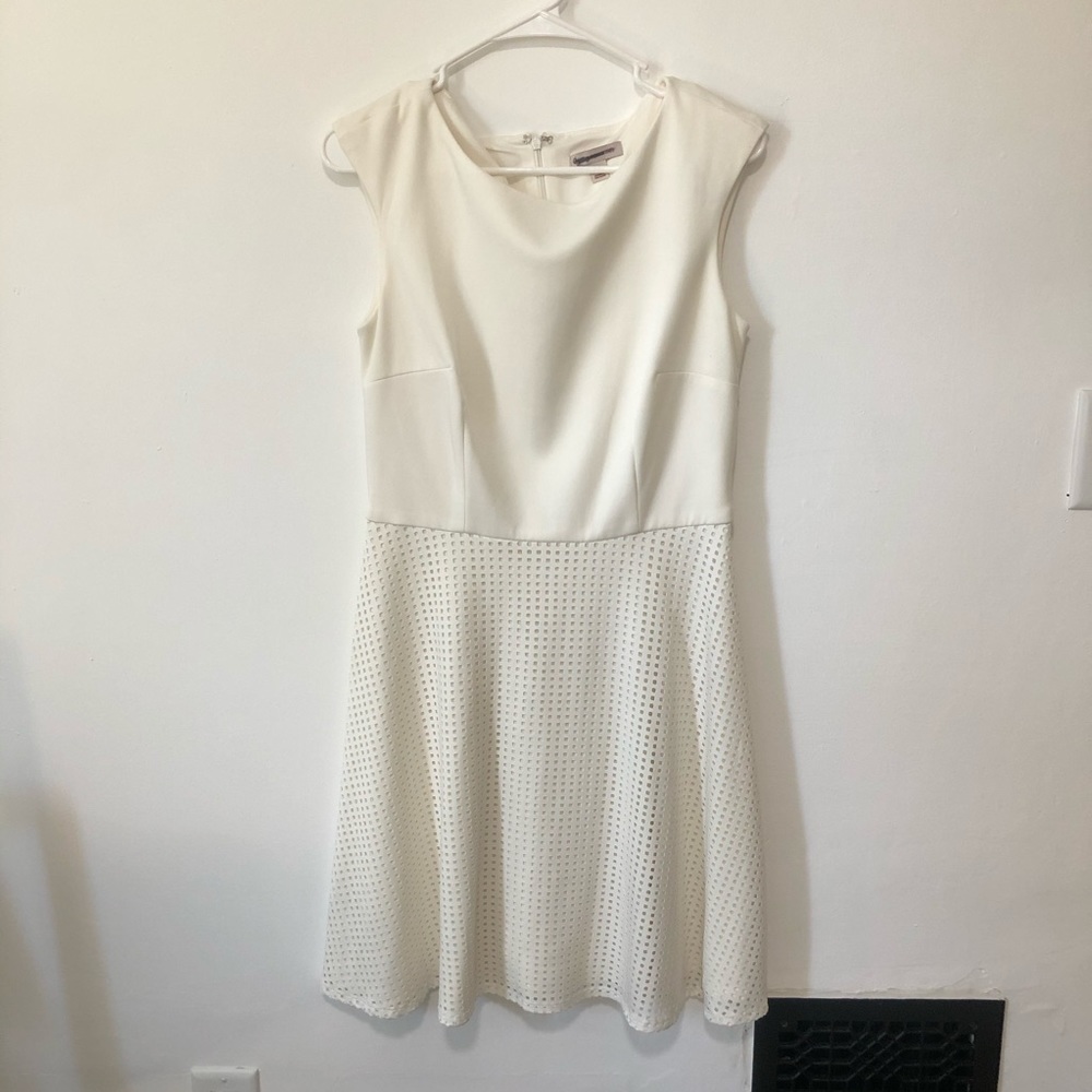 Thick Sleeve White Dress